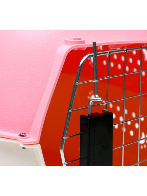 Переноска пластиковая, 47,5 х 33 х 31 см, розовая