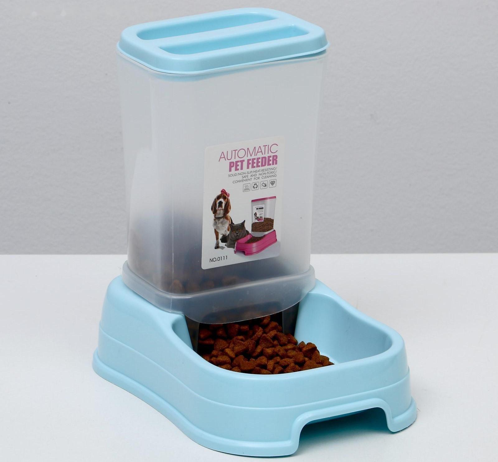 Автокормушка 1,5 л, 23,5 х 16 х 24 см, голубая