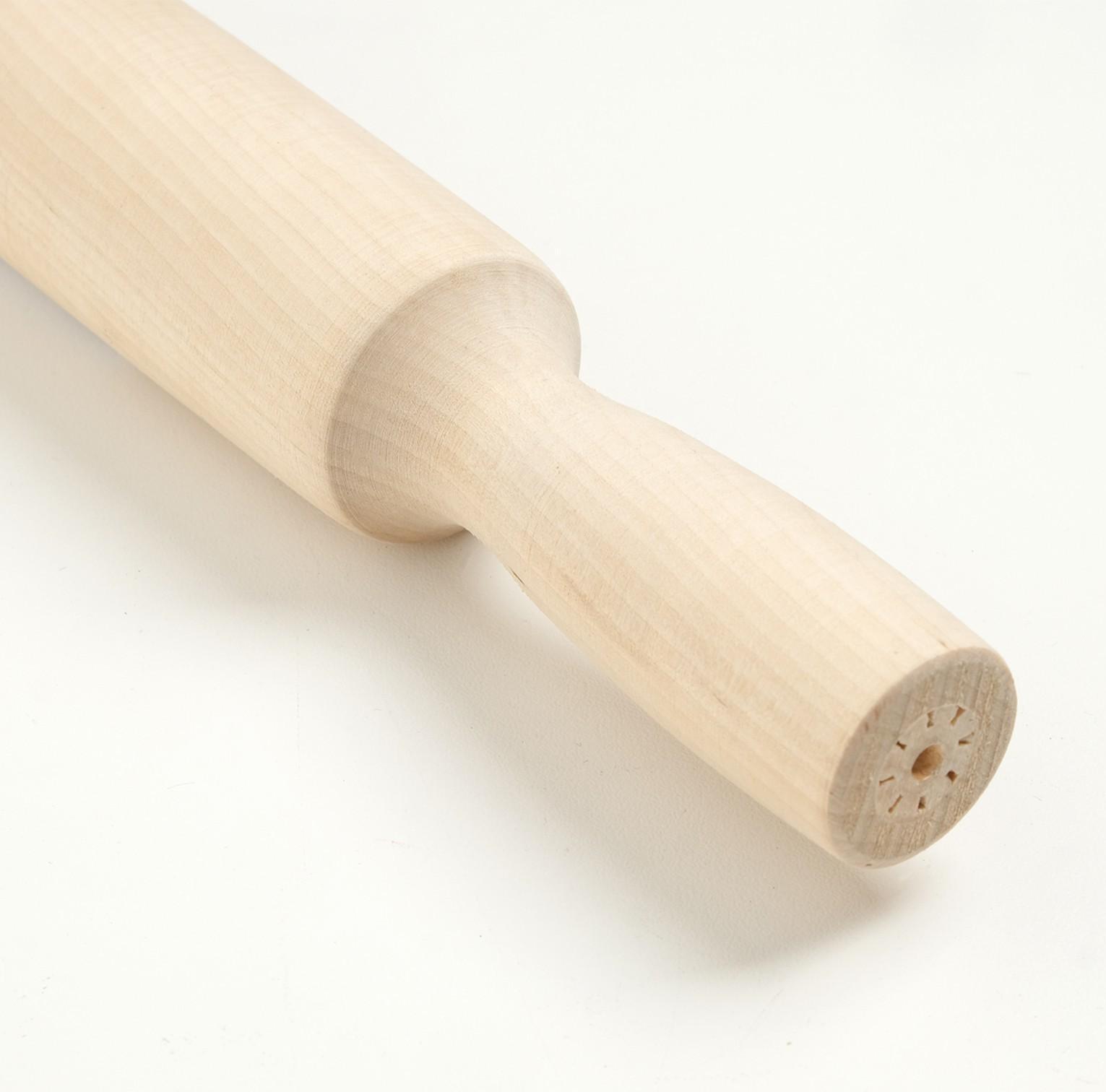 Скалка деревянная, берёза, 43×4.5 см