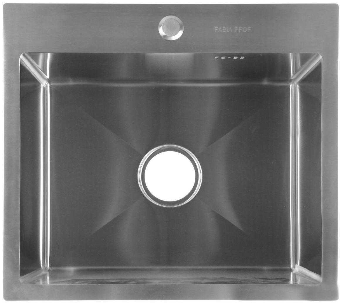 Мойка FABIA PROFI, 50х45 см, врезная, S = 3,0 и 0,8 мм, сифон с переливом + корзина