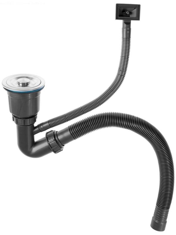 Мойка FABIA PROFI, 50х45 см, врезная, S = 3,0 и 0,8 мм, сифон с переливом + корзина