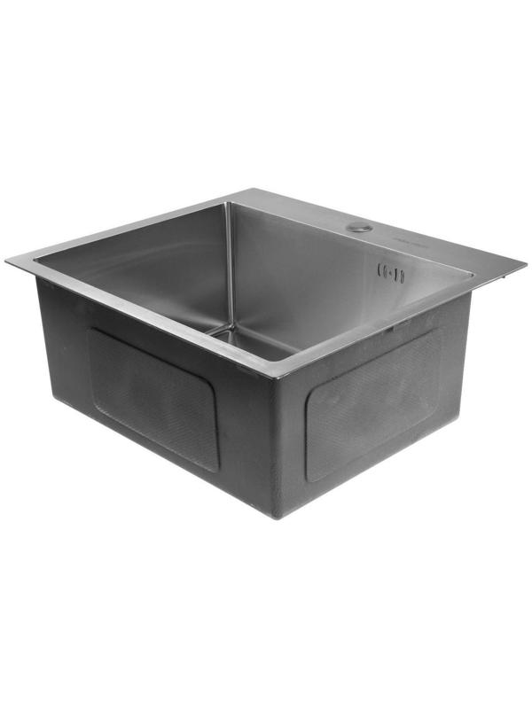 Мойка FABIA PROFI, 50х45 см, врезная, S = 3,0 и 0,8 мм, сифон с переливом + корзина