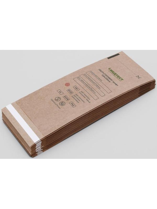 Пакеты из крафт-бумаги самокл.для паровой, воздушной, этиленоксидной стерилизаци, 100 х 250