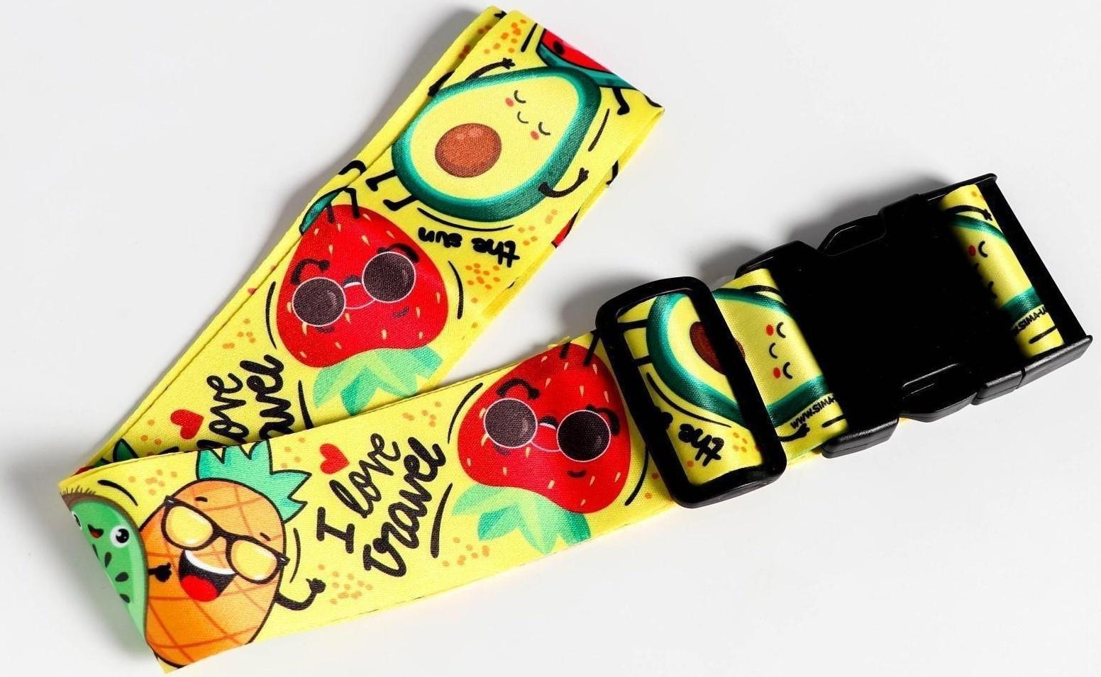 Ремень для чемодана «Фрукты», 180 × 5 см