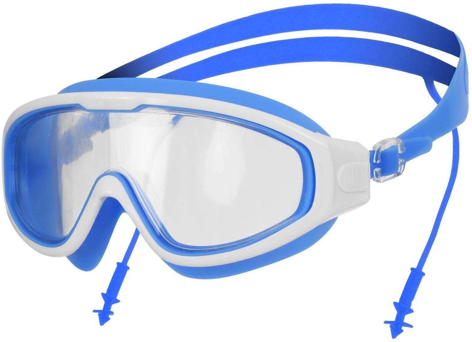 Очки для плавания взрослые + беруши, цвета микс