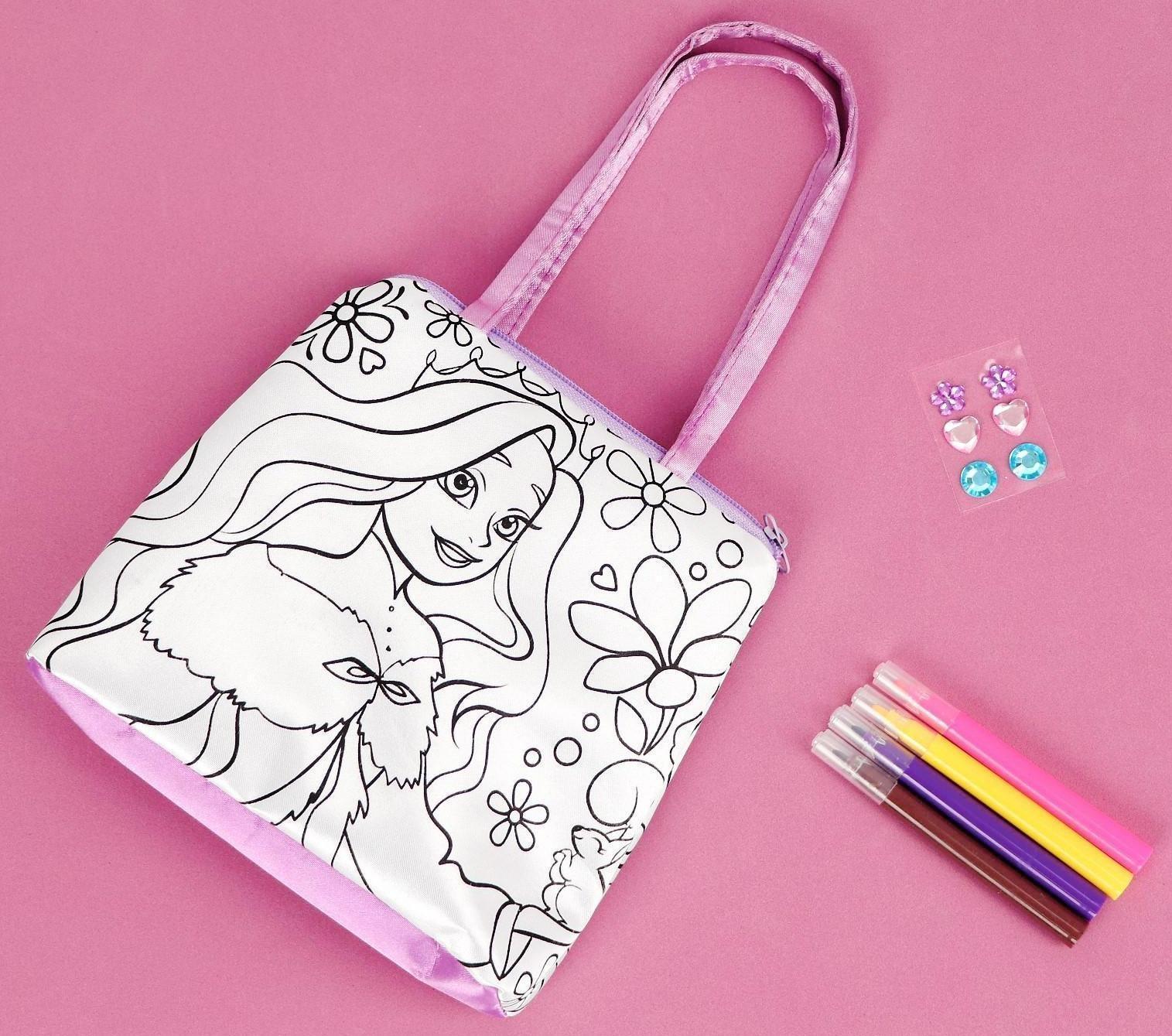 Набор для творчества Сумка-раскраска с фломастерами «Холодная принцесса»