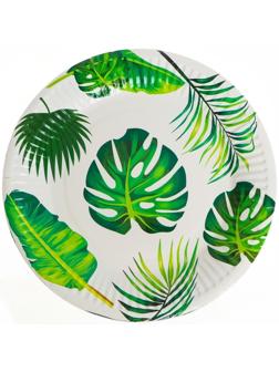 Тарелка бумажная «Тропики», набор 6 шт.