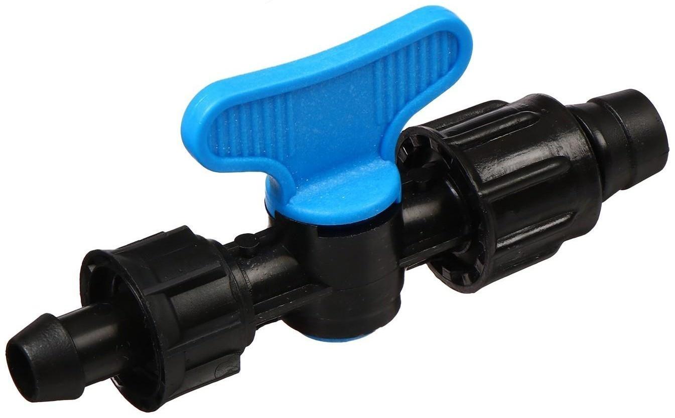 Фитинг кран для капельной ленты, без резинки