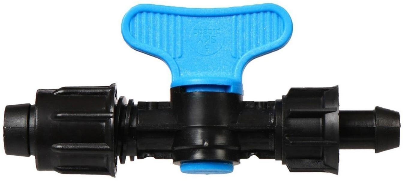 Фитинг кран для капельной ленты, без резинки