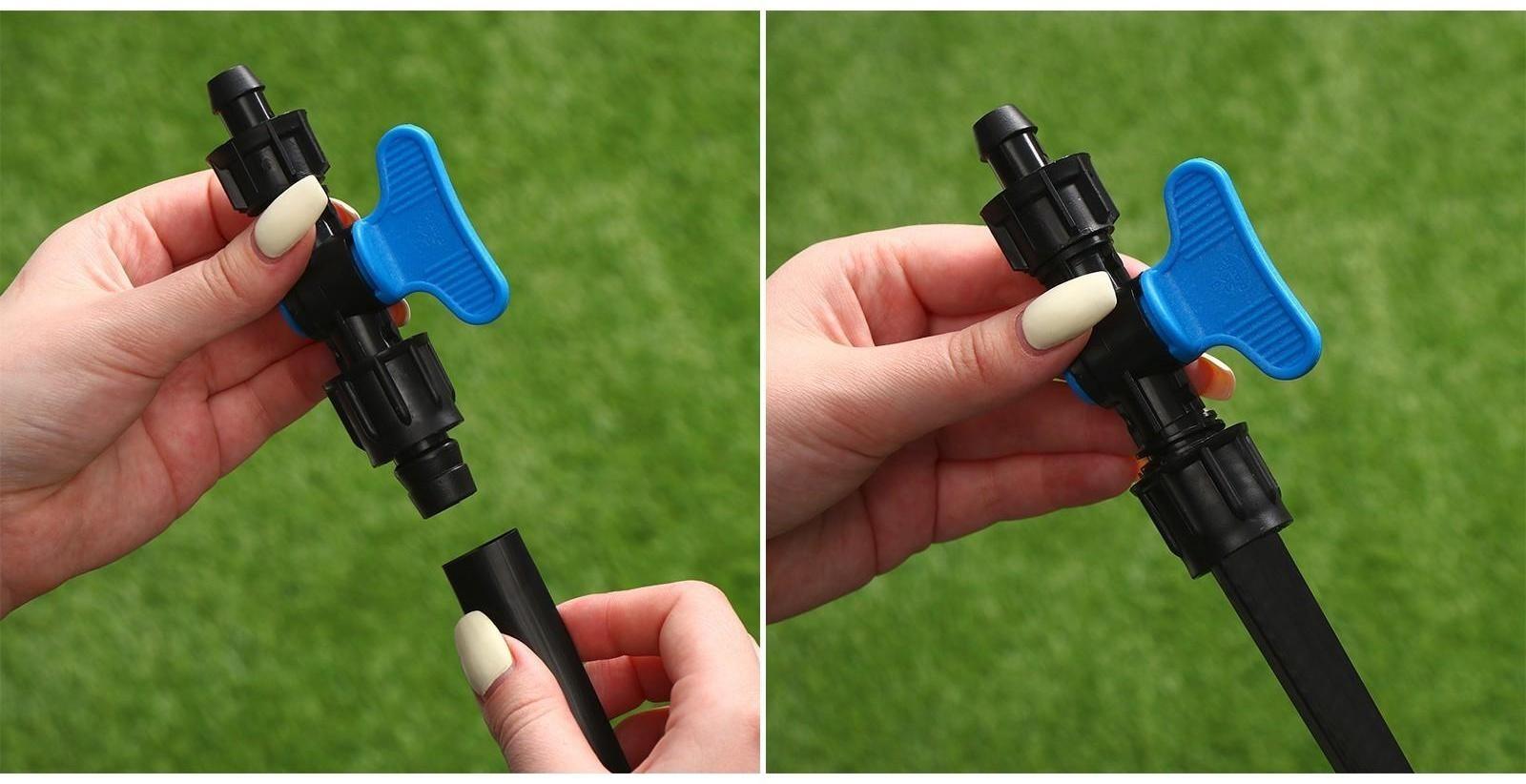 Фитинг кран для капельной ленты, без резинки