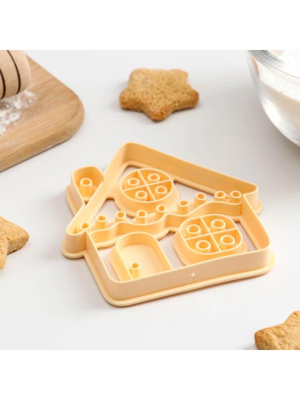 Форма для вырезки теста «Домик», цвет бежевый