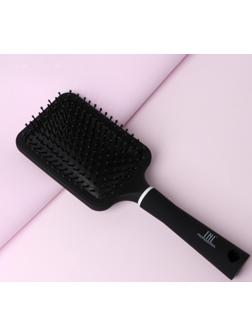 Расчёска массажная, широкая, 8,4 × 24 см, цвет чёрный