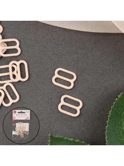 Регулятор для бретелей, металлический, 10 мм, 20 шт, цвет бежевый