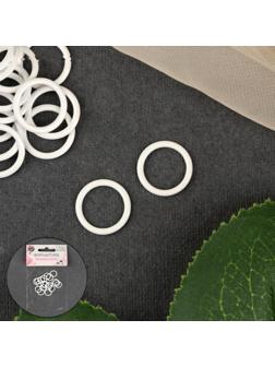 Кольцо для бретелей, металлическое, 10 мм, 20 шт, цвет белый