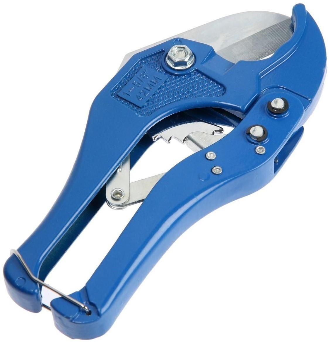 Ножницы для резки труб ТУНДРА по пластику, полуавтомат, усиленные, до 42 мм