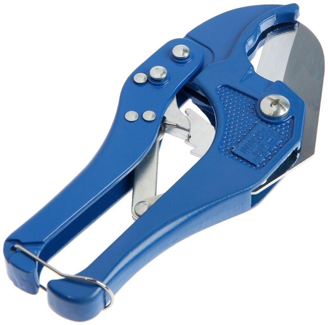 Ножницы для резки труб ТУНДРА по пластику, полуавтомат, усиленные, до 42 мм