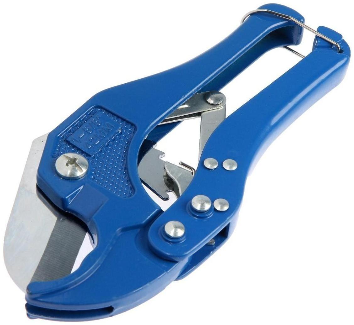 Ножницы для резки труб ТУНДРА по пластику, полуавтомат, усиленные, до 42 мм