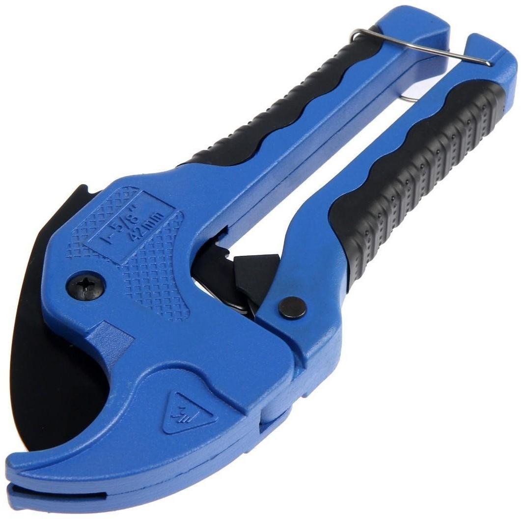 Ножницы для резки труб ТУНДРА по пластику, полуавтомат, усиленные, обрез. рукоятки, до 42 мм