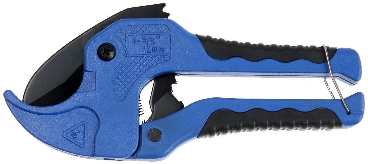 Ножницы для резки труб ТУНДРА по пластику, полуавтомат, усиленные, обрез. рукоятки, до 42 мм