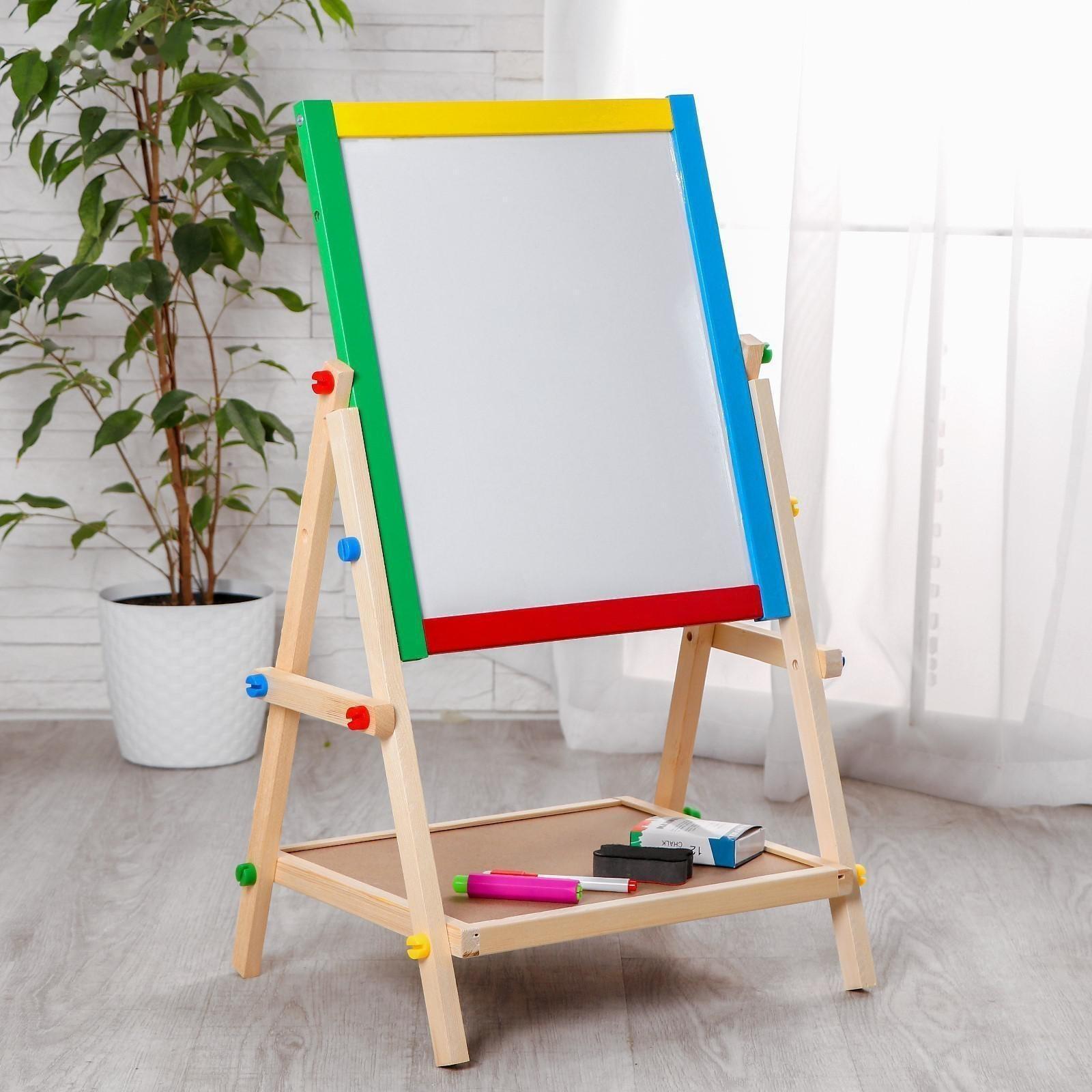 Мольберт детский двухсторонний «Премиум» в собранном виде 65 × 38,5 × 35 см