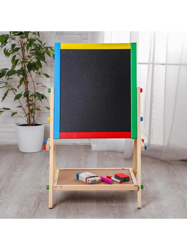 Мольберт детский двухсторонний «Премиум» в собранном виде 65 × 38,5 × 35 см