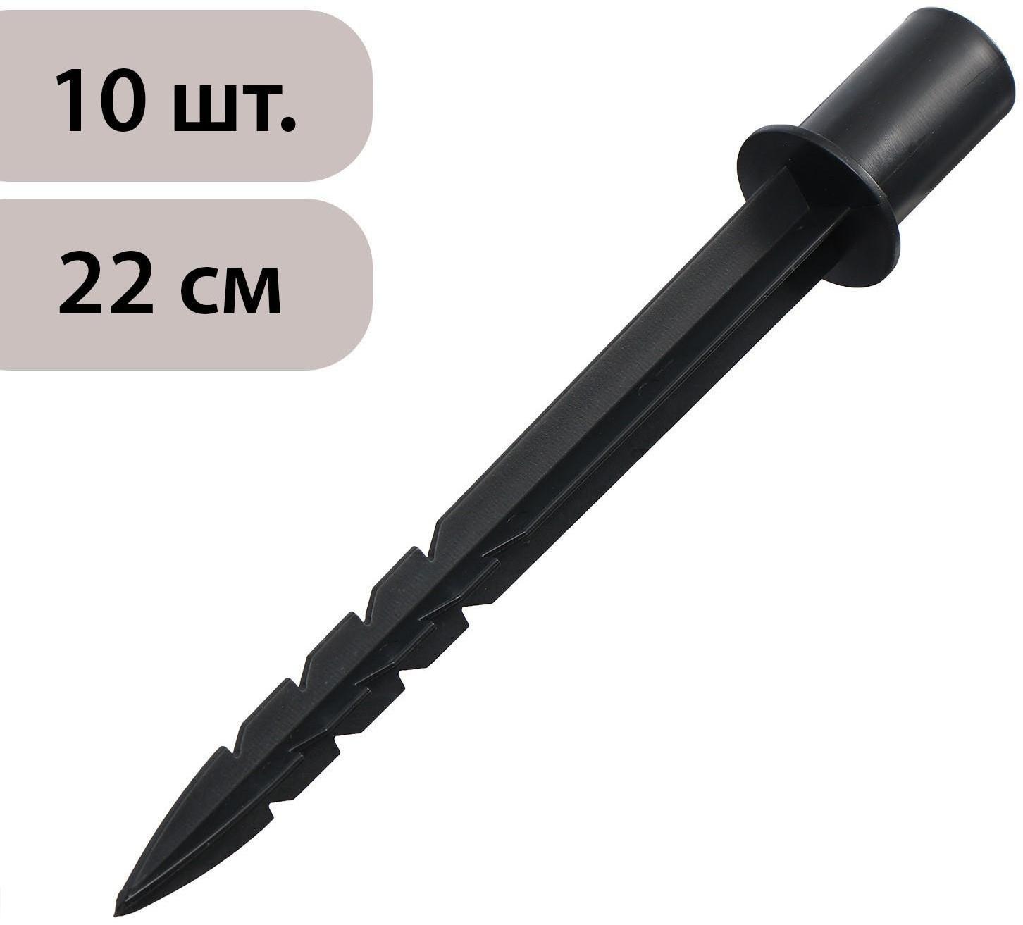 Набор колышков для крепления парниковых дуг, d = 20 мм, h = 22 см, набор 10 шт.