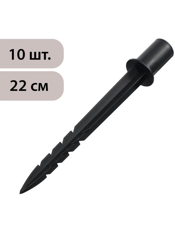 Набор колышков для крепления парниковых дуг, d = 20 мм, h = 22 см, набор 10 шт.