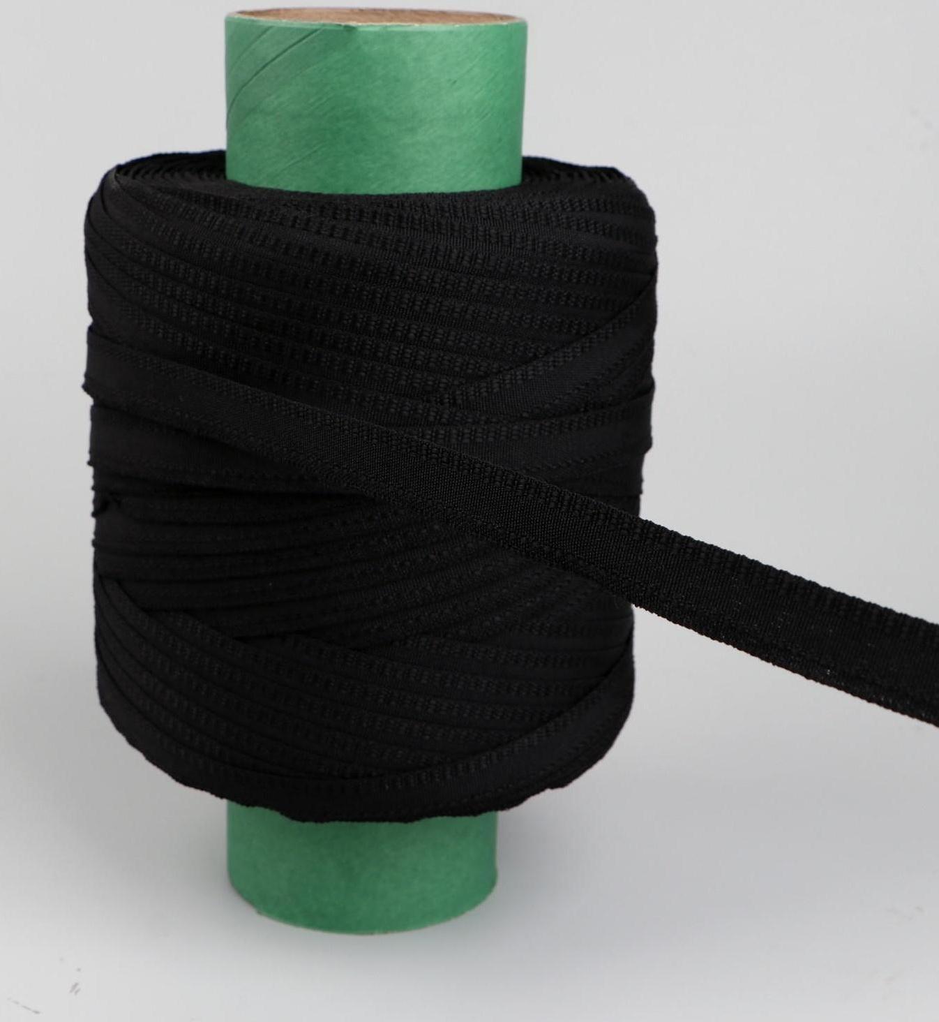 Лента брючная, 15 мм, 200 ± 1 м, цвет чёрный