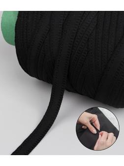 Лента брючная, 15 мм, 200 ± 1 м, цвет чёрный