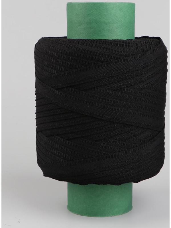 Лента брючная, 15 мм, 200 ± 1 м, цвет чёрный