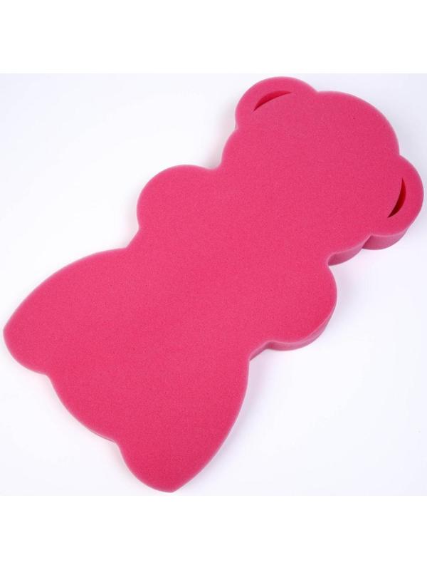 Подкладка для купания макси «Мишка», цвет красный/розовый, 55х30х6см