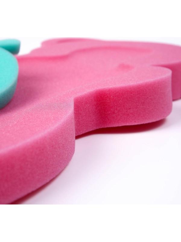 Подкладка для купания макси «Мишка», цвет красный/розовый, 55х30х6см