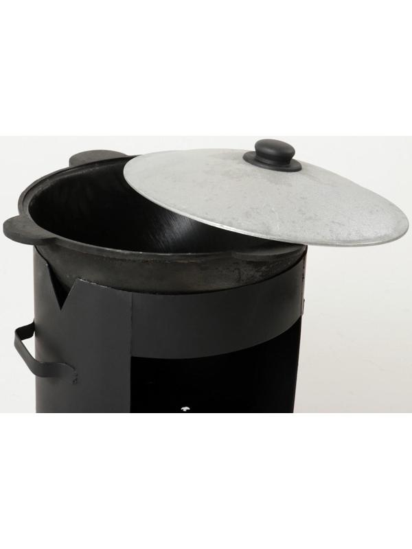 Набор для плова: казан 10л, печь под казан, шумовка 47см, приправа в подарок