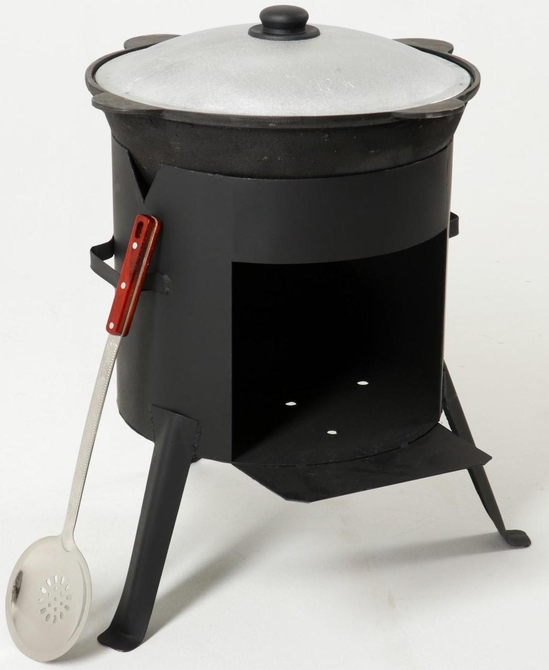 Набор для плова: казан 12л, печь под казан, шумовка 47см