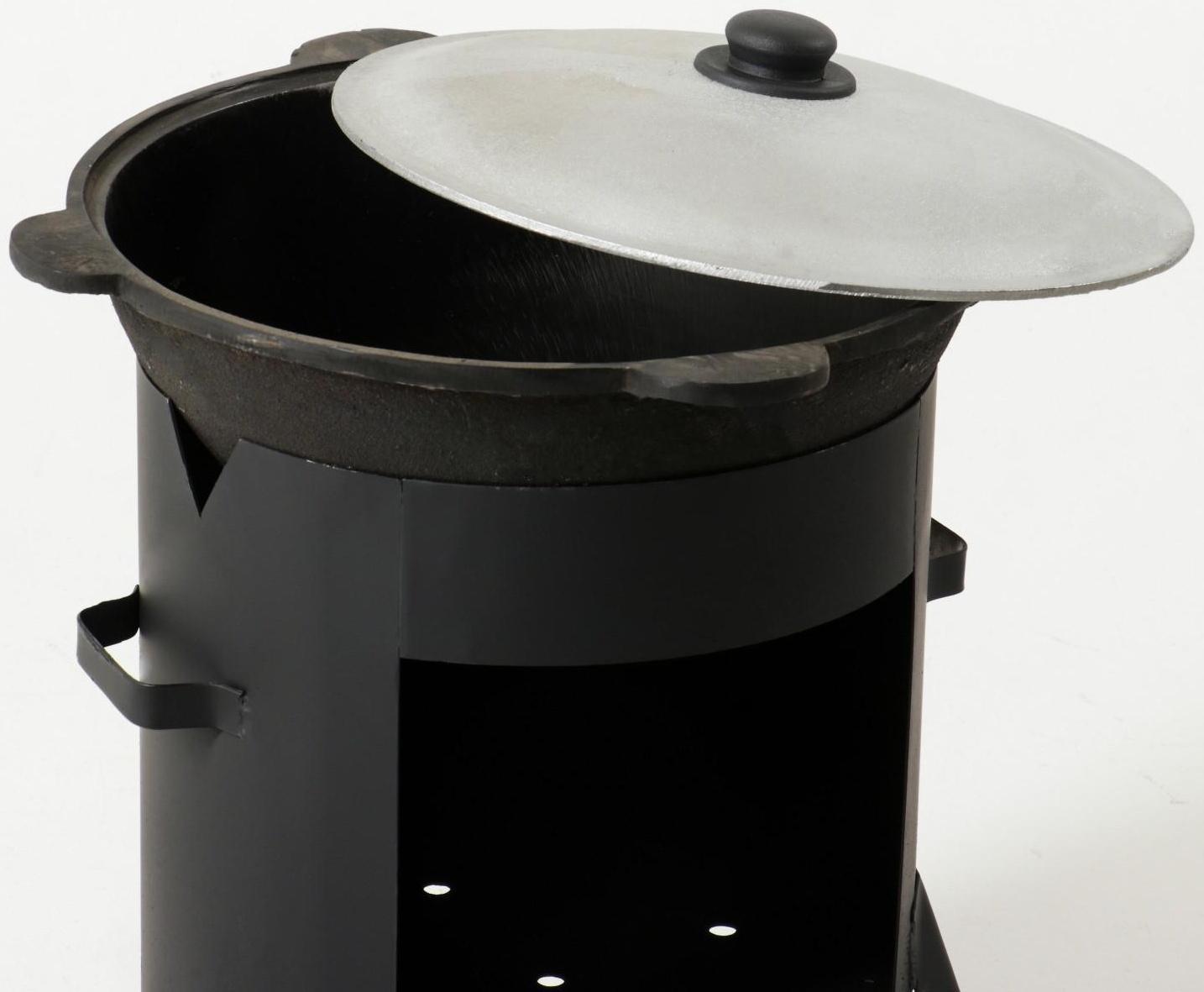 Набор для плова: казан 12л, печь под казан, шумовка 47см