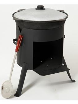 Набор для плова: казан 12л, печь под казан, шумовка 47см