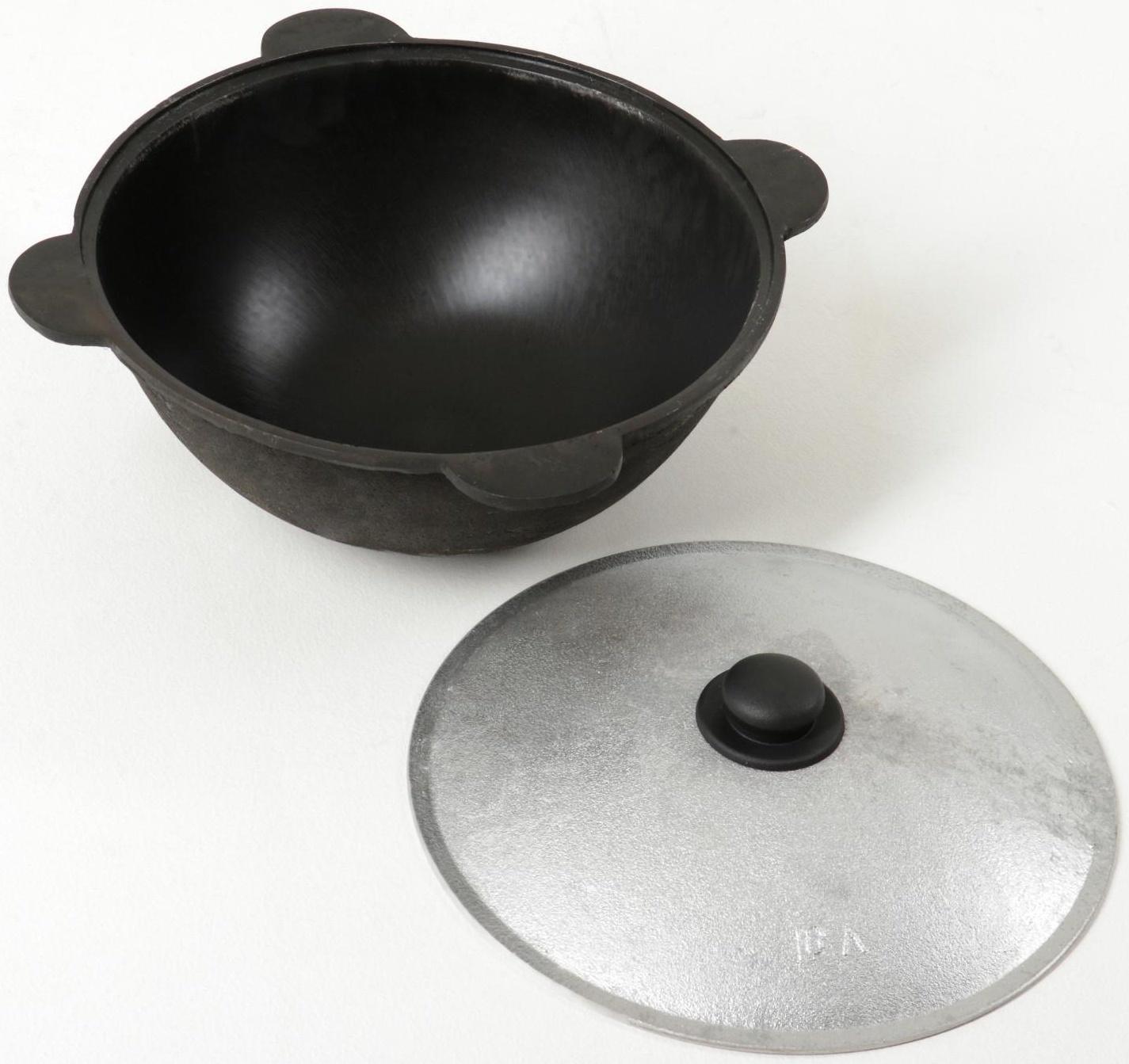 Набор для плова: казан 10л, печь, шумовка 42см, поварешка 47см, ляган 31см, приправа