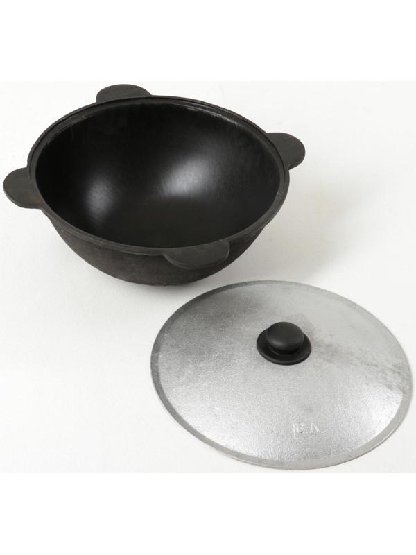 Набор для плова: казан 10л, печь, шумовка 42см, поварешка 47см, ляган 31см, приправа