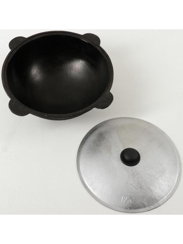 Набор для плова: казан 12л, печь под казан, шумовка 47см, поварешка 47см, ляган 33см