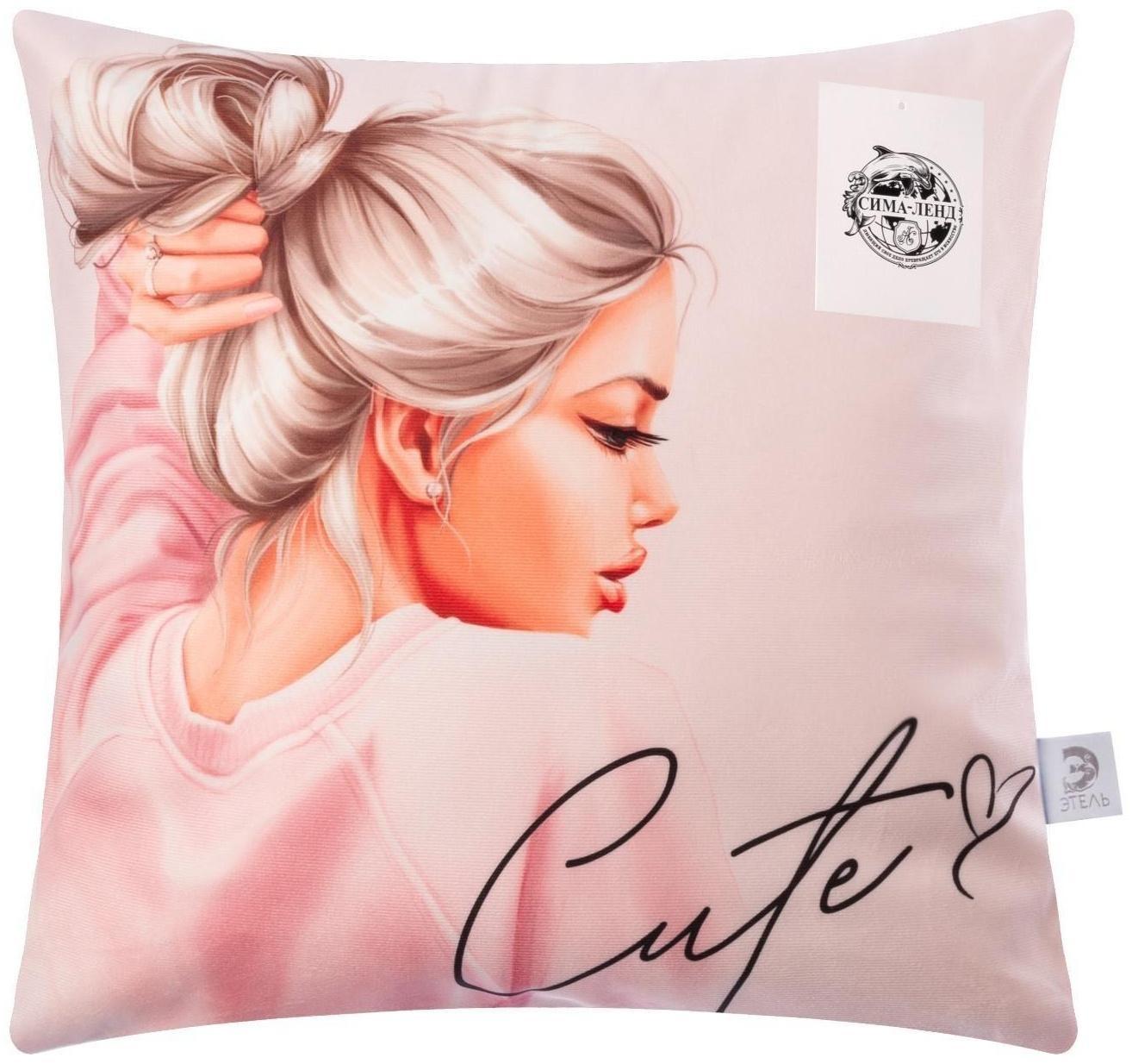 Наволочка декоративная Этель «Cute» 40х40 см, 100% п/э, велюр