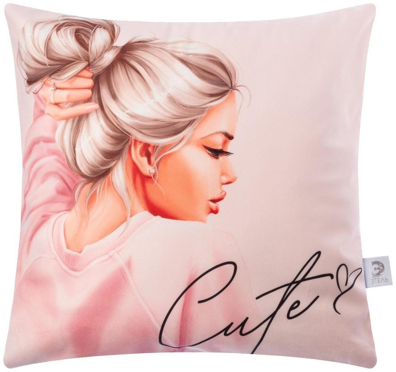 Наволочка декоративная Этель «Cute» 40х40 см, 100% п/э, велюр