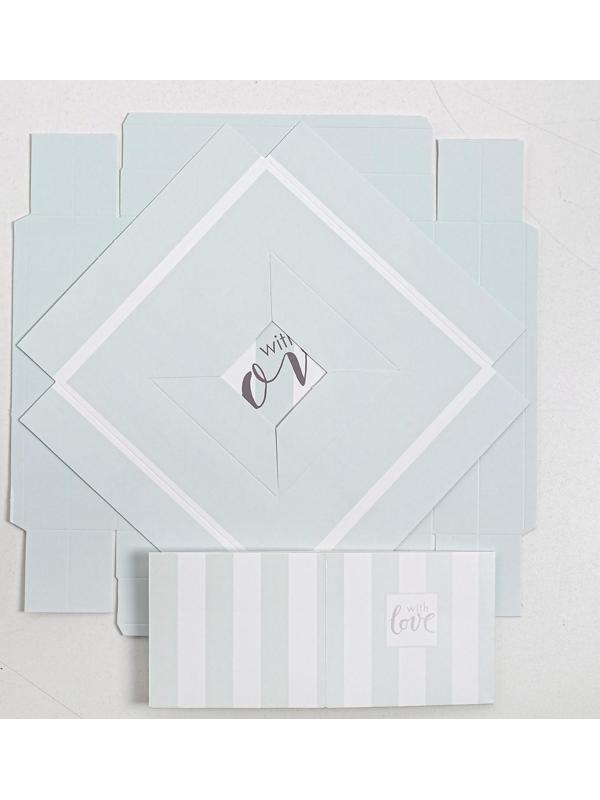 Коробка для цветов с вазой и PVC окнами складная «With love», 23 х 30 х 23 см