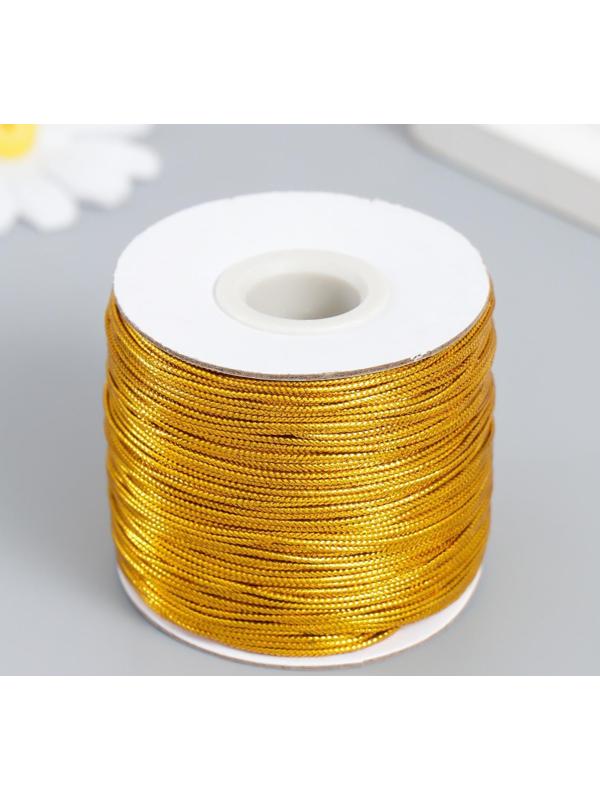 Шнур люрекс 1 мм х 100 м золото