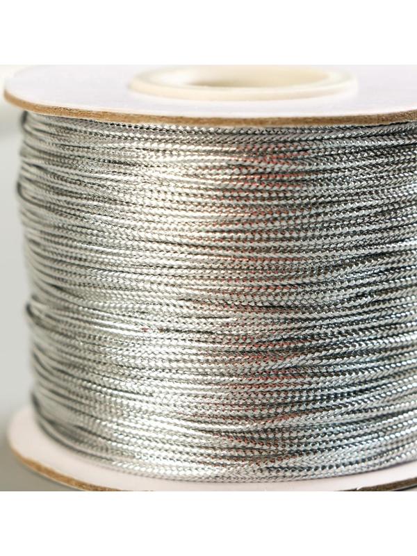 Шнур люрекс 1 мм х 100 м серебро