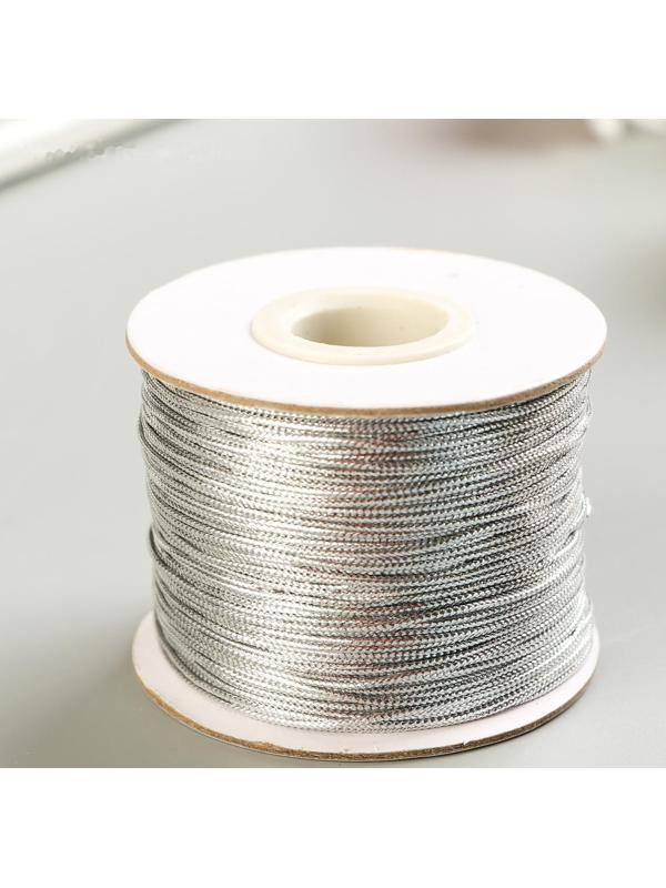 Шнур люрекс 1 мм х 100 м серебро