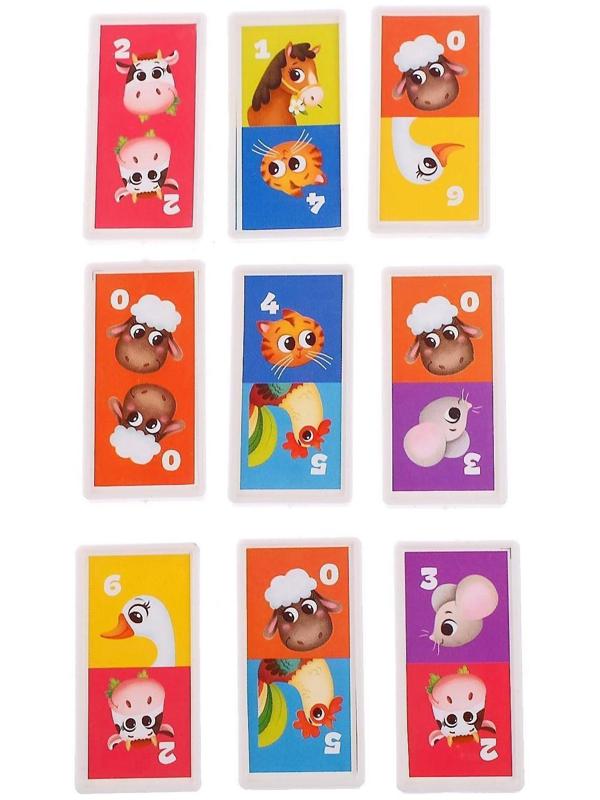 Домино «Весёлая ферма», пластик, 28 деталей