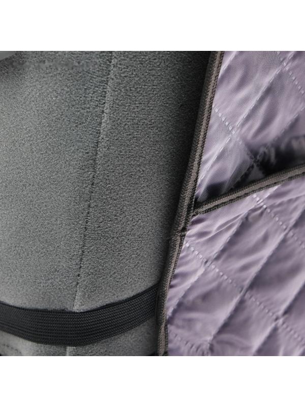 Накидка-незапинайка на спинку, с карманом, оксфорд, ромб, серый, размер: 60х40 см