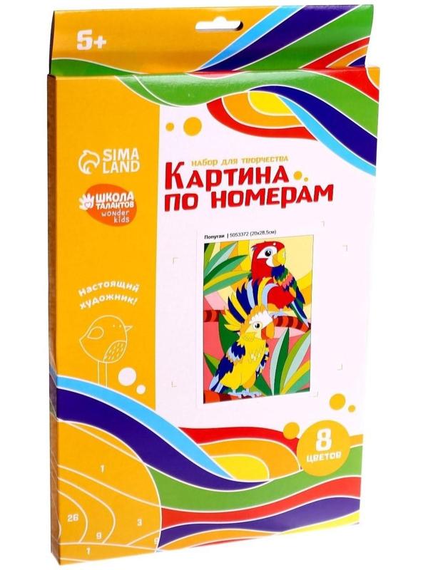 Картина по номерам «Попугаи» 20х28,5 см