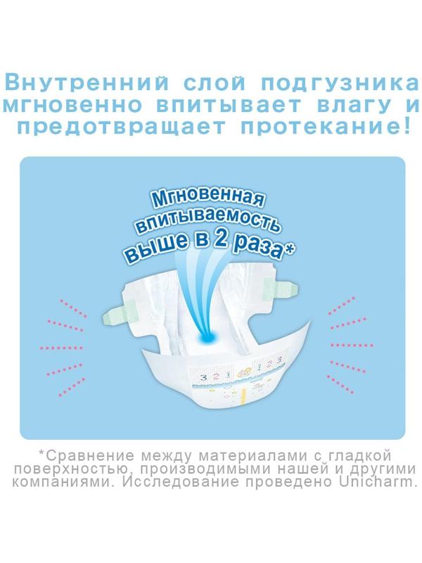 Подгузники MOONY M (6-11 кг), 62 шт