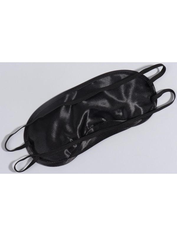 Маска для сна, с носиком, двойная резинка, 19 × 8,5 см, цвет чёрный